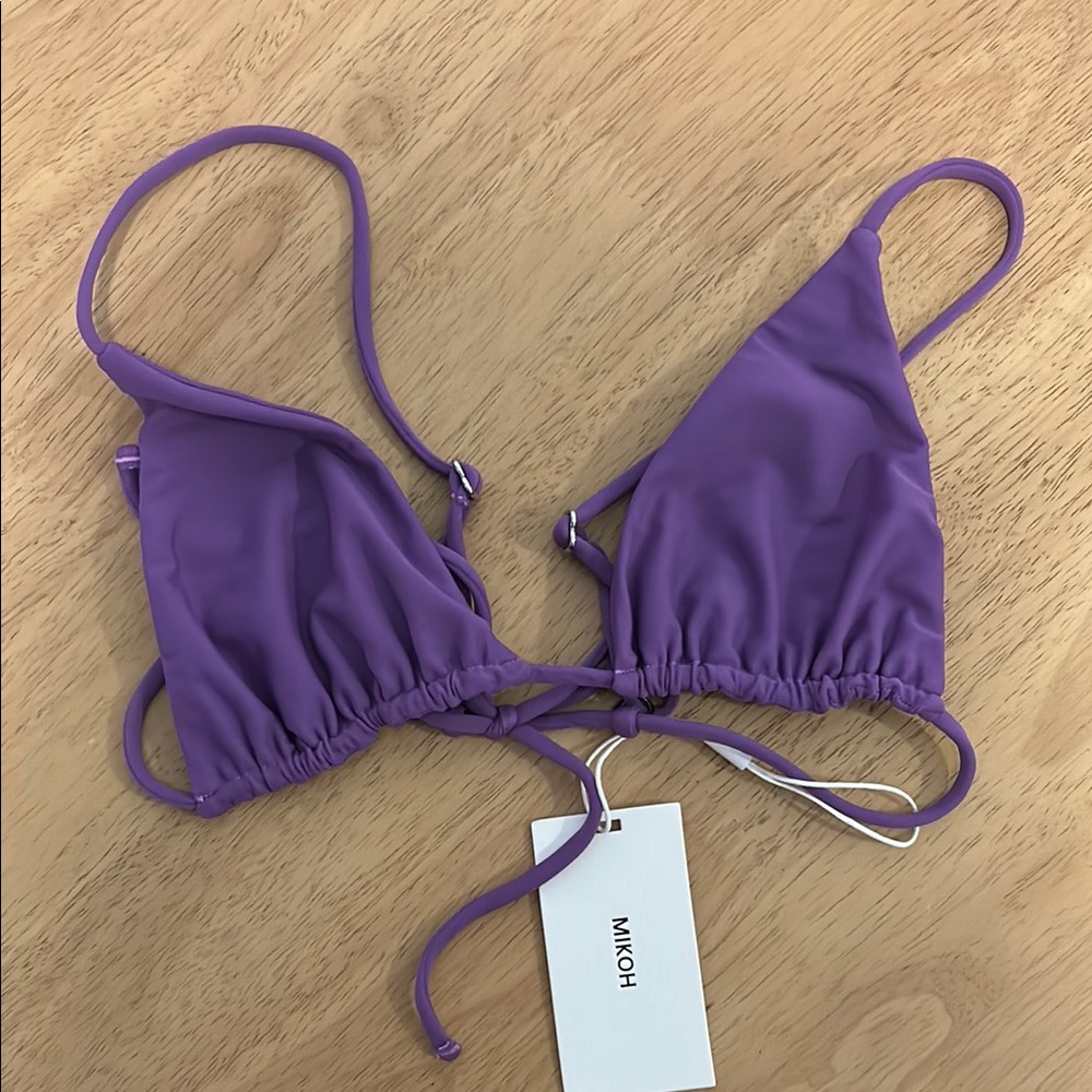 Mikoh Purple Triangle Bikini Top